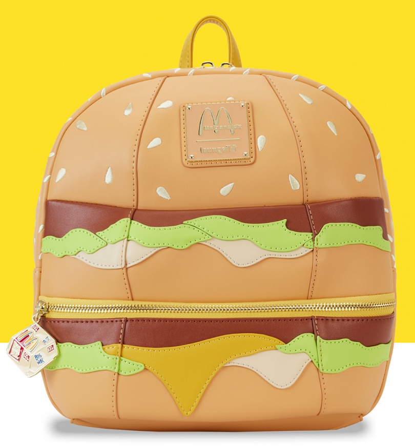 An image of Loungefly McDonalds Big Mac Mini Backpack