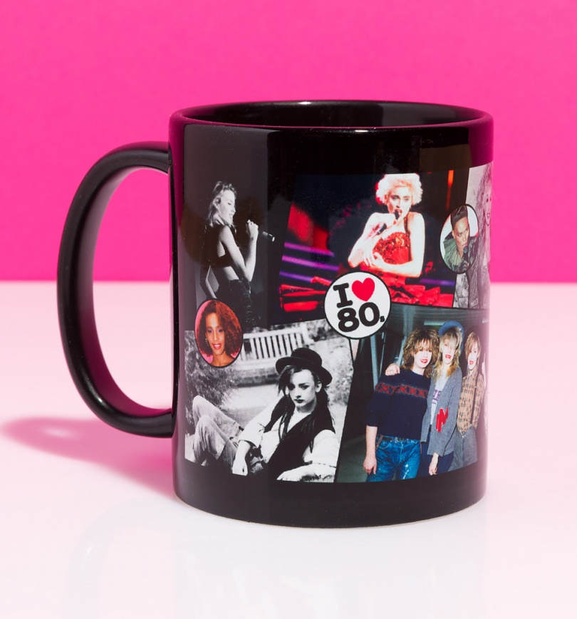 An image of 80s Pop Stars Black Mug