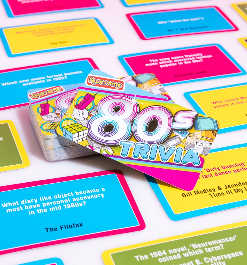 An image of Awesome 80s Trivia Cards