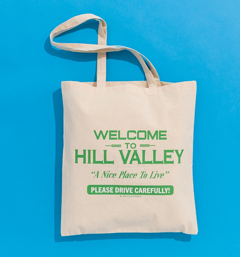 An image of Back the Future Hill Valley Tote Bag