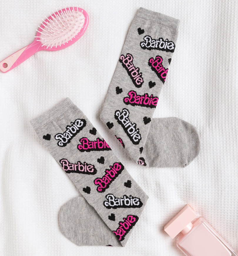 An image of Barbie Logo Socks