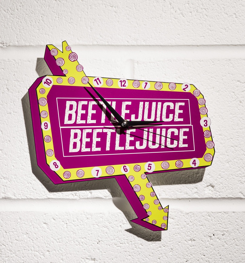An image of Beetlejuice Sign Wall Clock