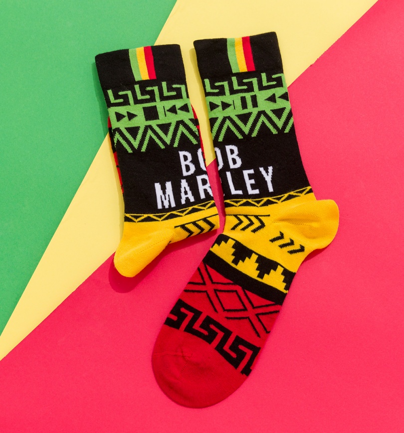An image of Bob Marley Press Play Socks