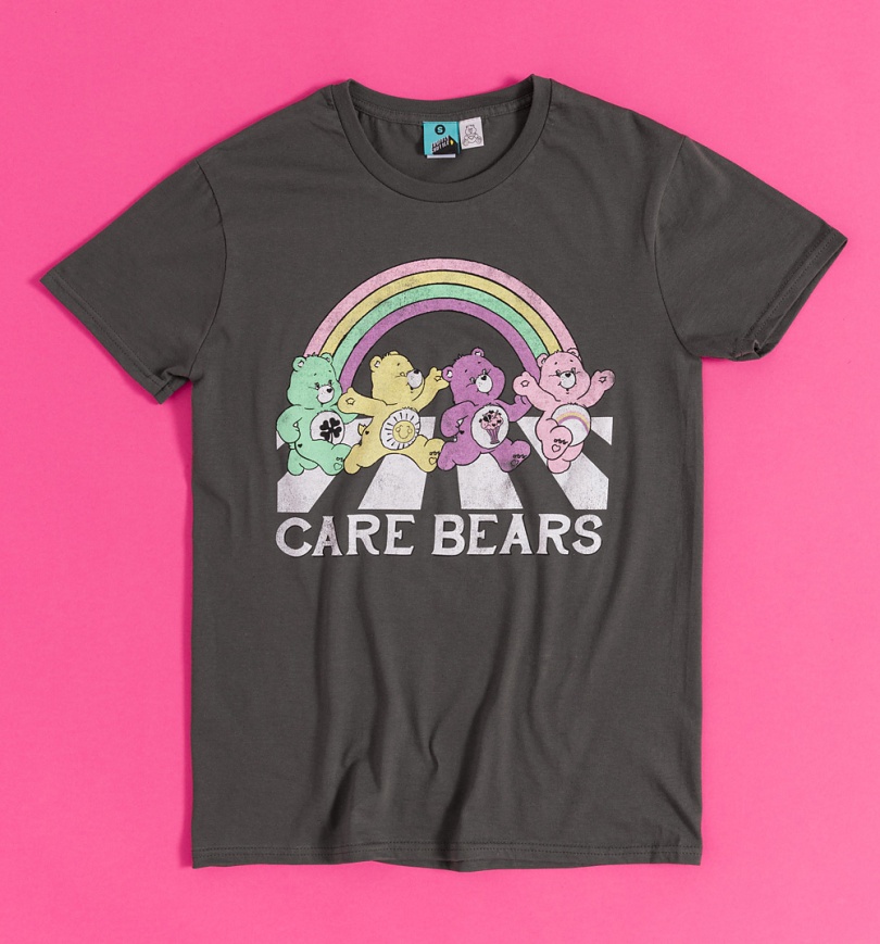 An image of Care Bears Abbey Road Charcoal T-Shirt