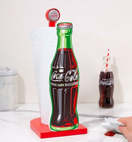 Coca-Cola Bottle Wooden Kitchen Roll Holder