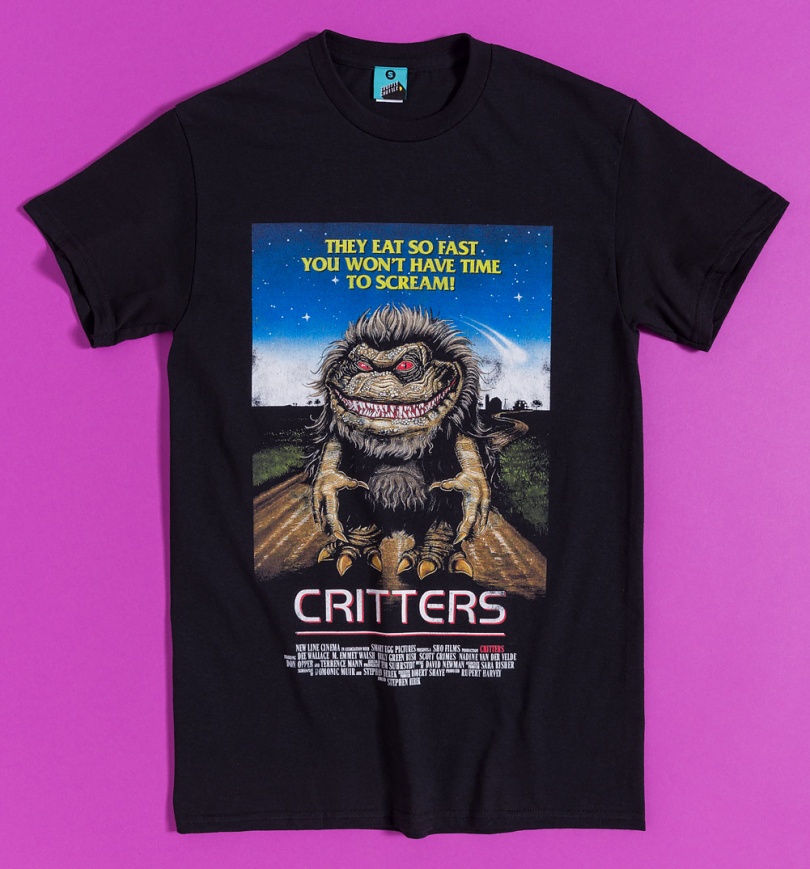 An image of Critters Movie Poster Black T-Shirt