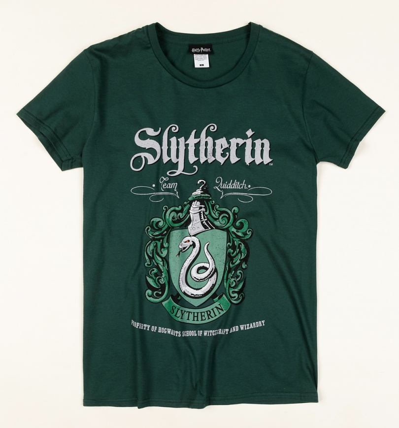 An image of Harry Potter Slytherin Crest Dark Green T-Shirt