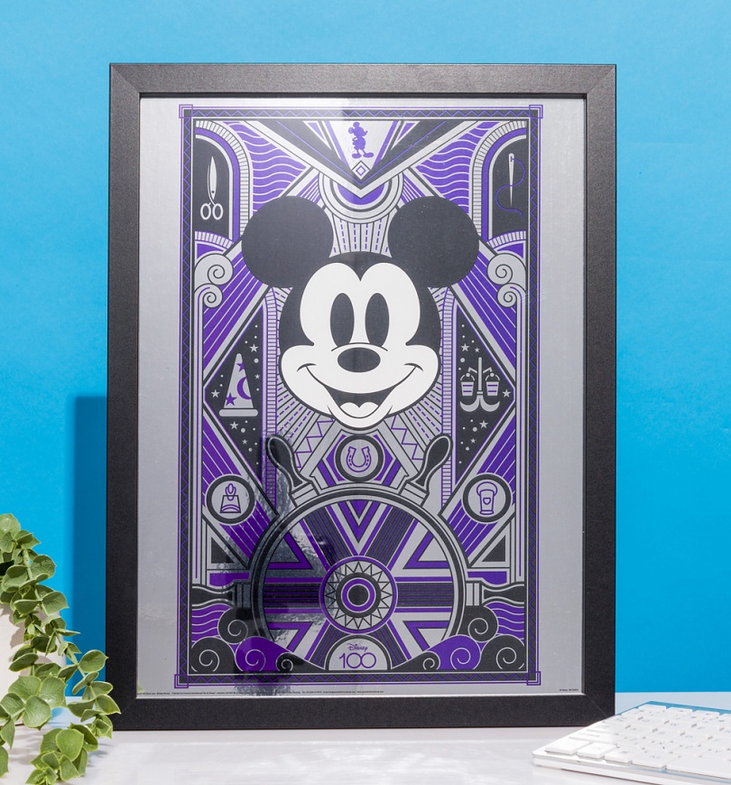 An image of Disney 100 Mickey Mouse Framed Metallic Print
