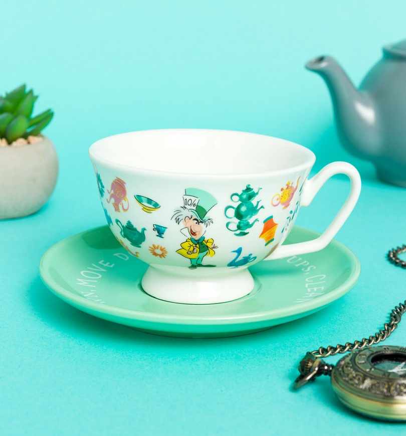 An image of Disney Alice In Wonderland Teacup And Saucer