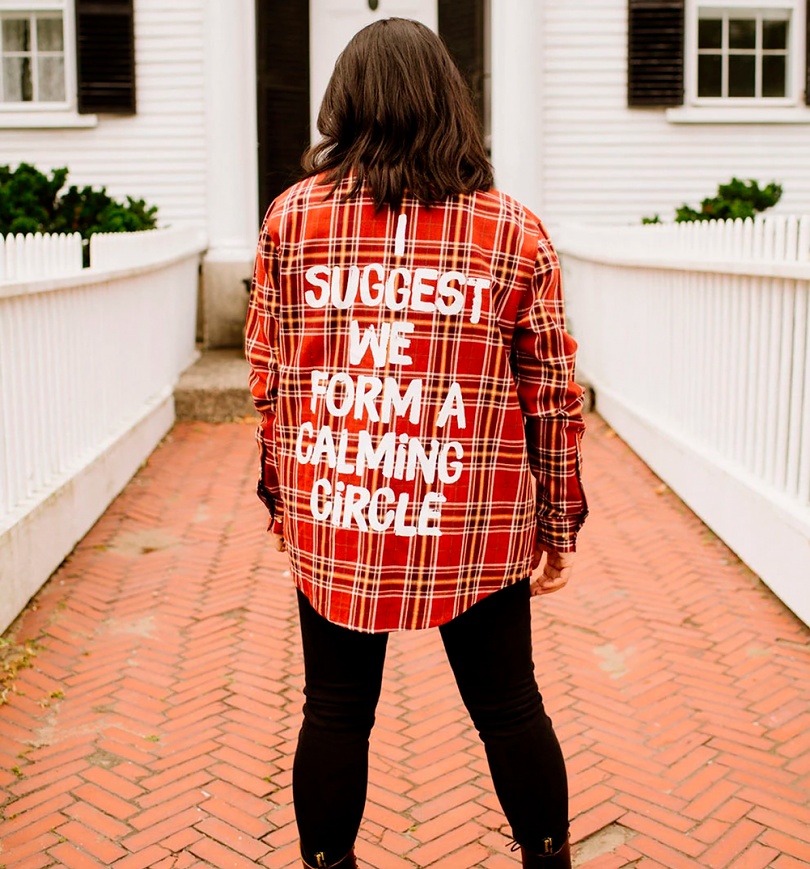 An image of Disney Hocus Pocus Mary Flannel Shirt from Cakeworthy