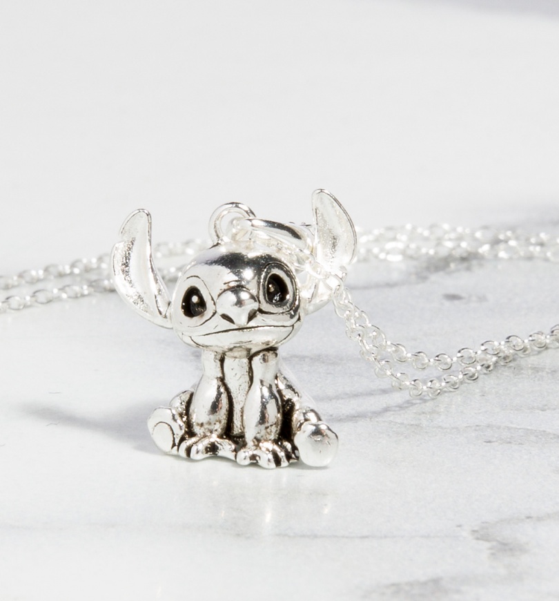 An image of Disney Lilo and Stitch Sterling Silver Pendant Necklace