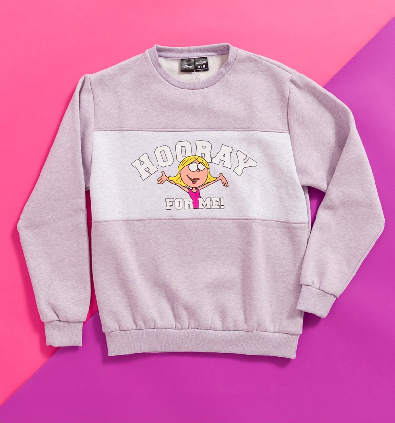 An image of Disney Lizzie McGuire Heathered Crewneck Sweater from Cakeworthy