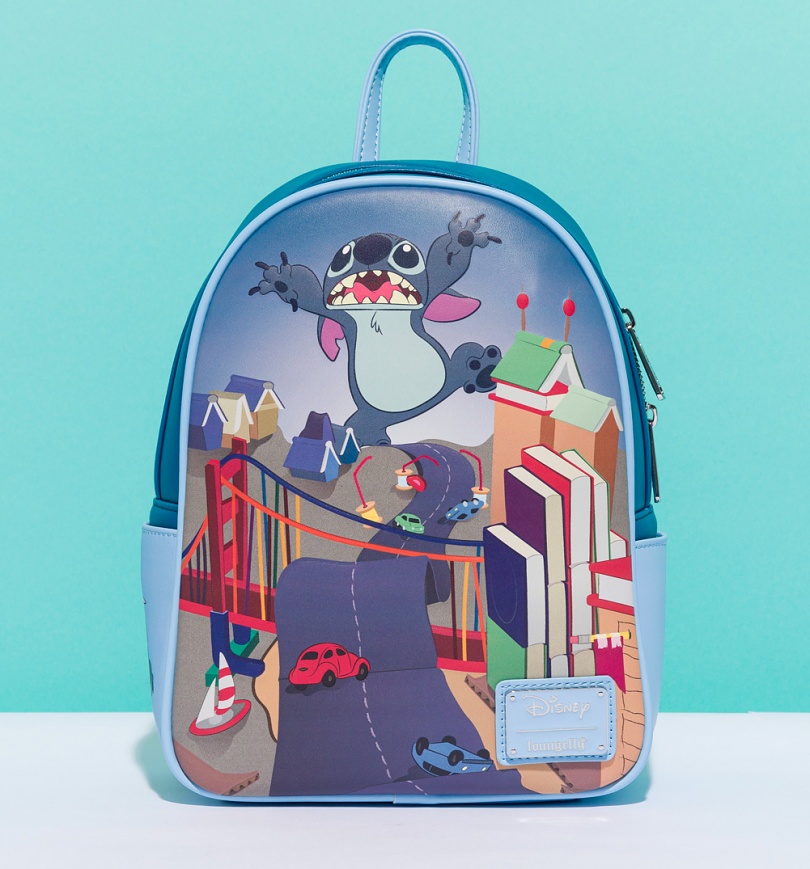 An image of Disney Loungefly Lilo and Stitch Badness Level Mini Backpack