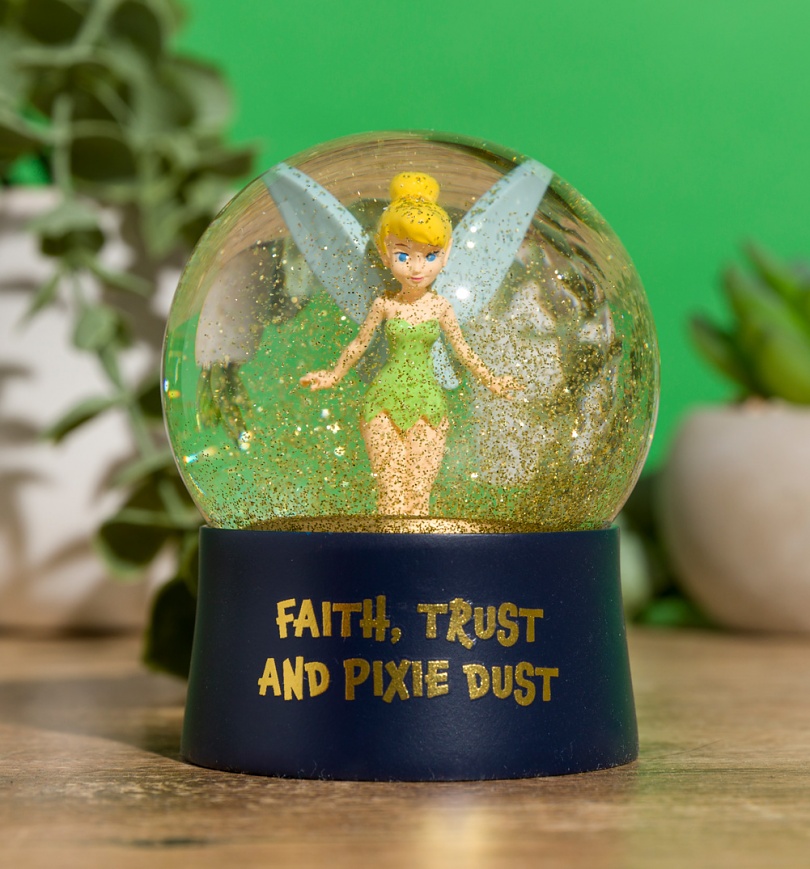 An image of Disney Peter Pan Tinker Bell Glitter Snow Globe