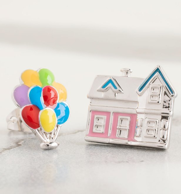 Disney Pixar UP House & Balloons Mismatched Stud Earrings