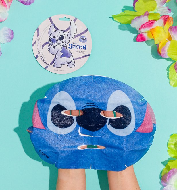 An image of Disney Stitch Denim Cosmetic Sheet Mask from Mad Beauty