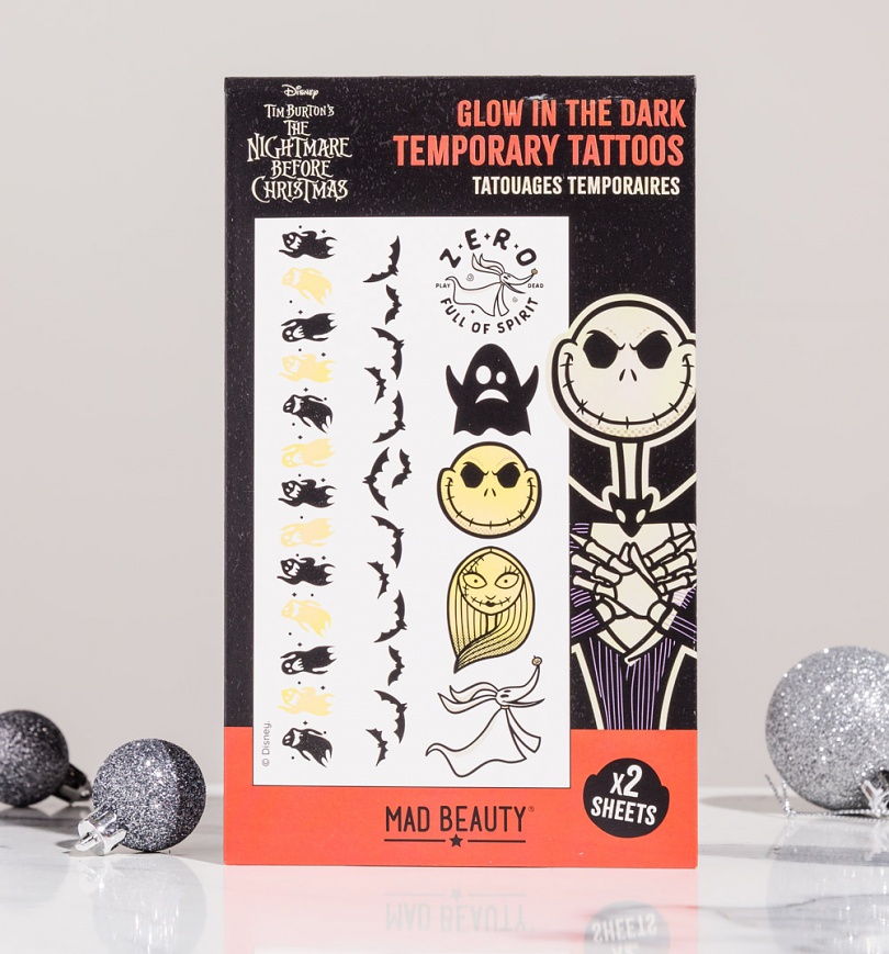 An image of Disney The Nightmare Before Christmas Glow In The Dark Temporary Tattoos