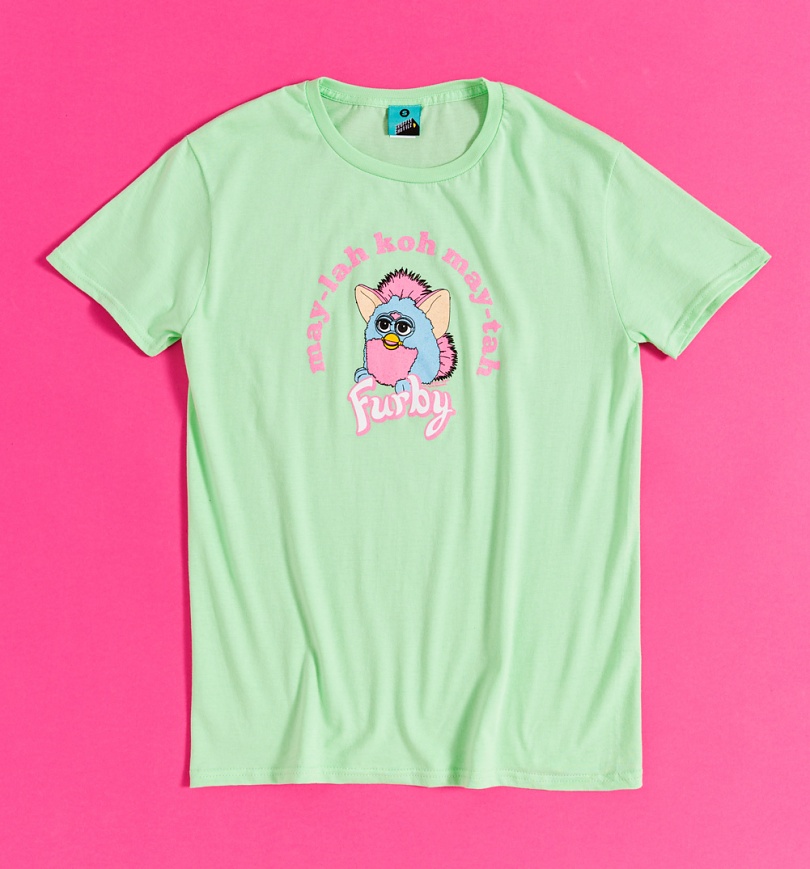 An image of Furby Hugs And Kisses Mint T-Shirt