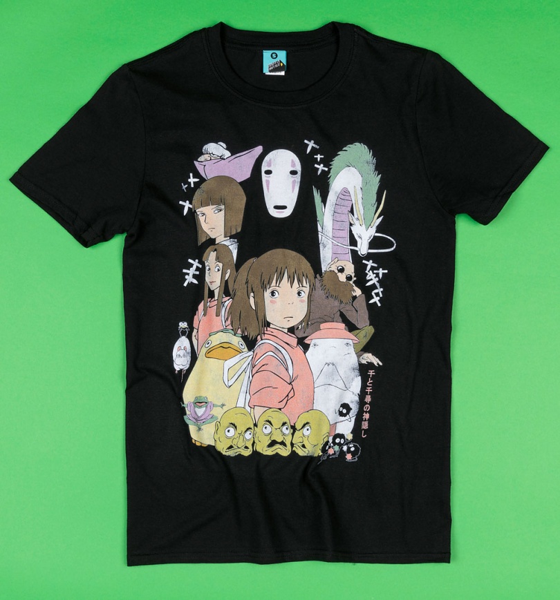 An image of Ghibli Inspired Spirited Away Black T-Shirt