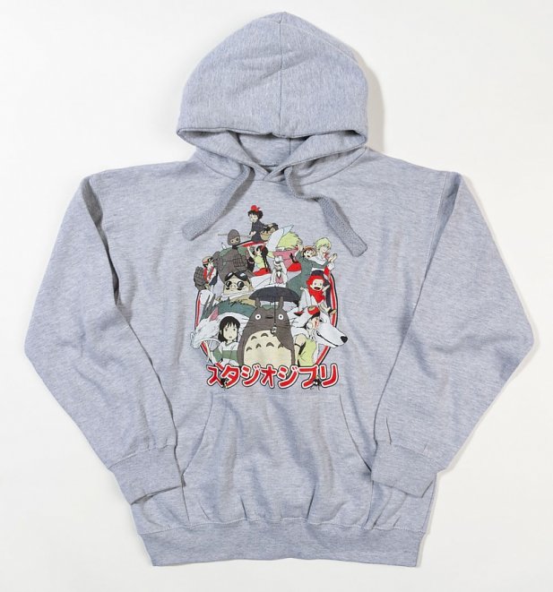 Ghibli Japanese Logo Grey Hoodie