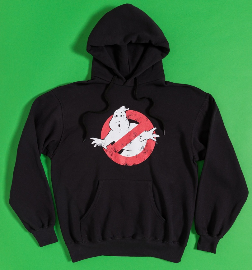 An image of Ghostbusters Aint Afraid Of No Ghost Hoodie with Back Print