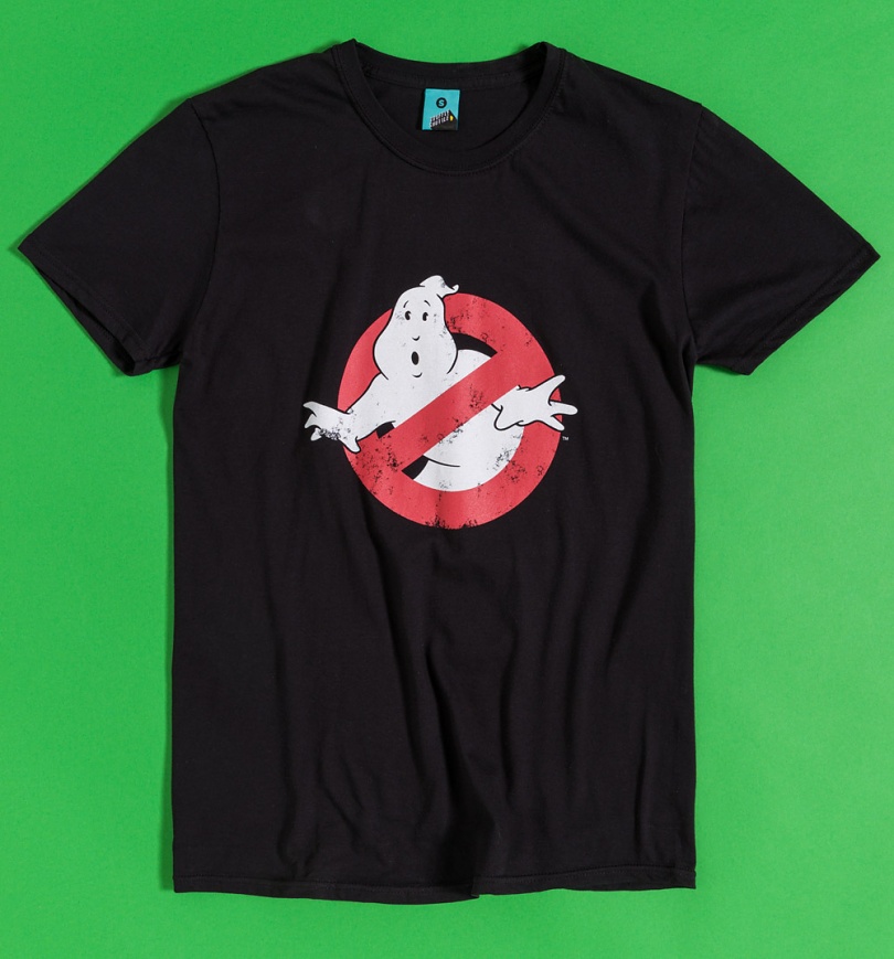 An image of Ghostbusters Aint Afraid Of No Ghost T-Shirt with Back Print