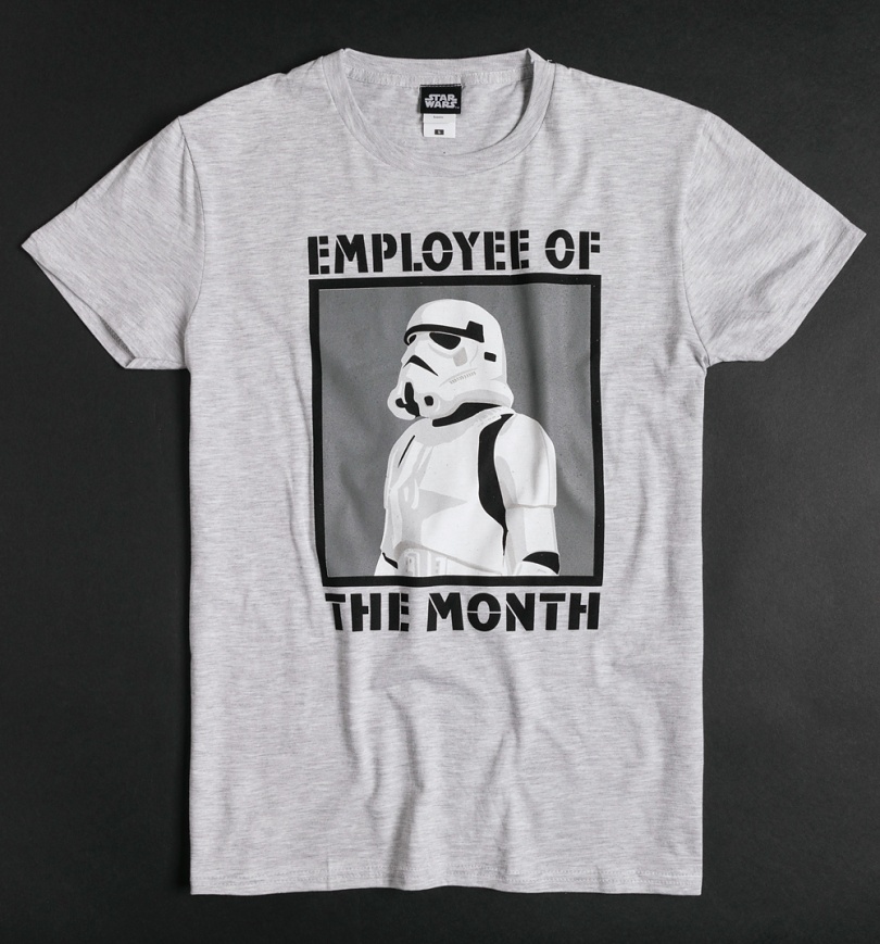 An image of Star Wars Stormtrooper Employee Of The Month Grey Marl T-Shirt