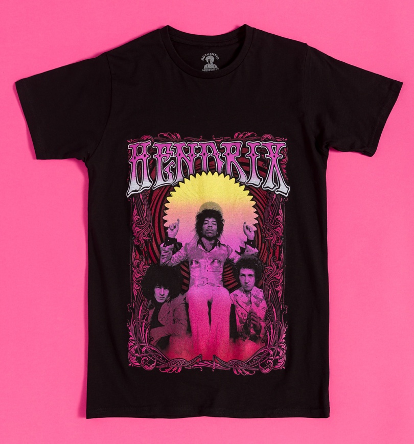 An image of Jimi Hendrix Karl Ferris Wheel Black T-Shirt