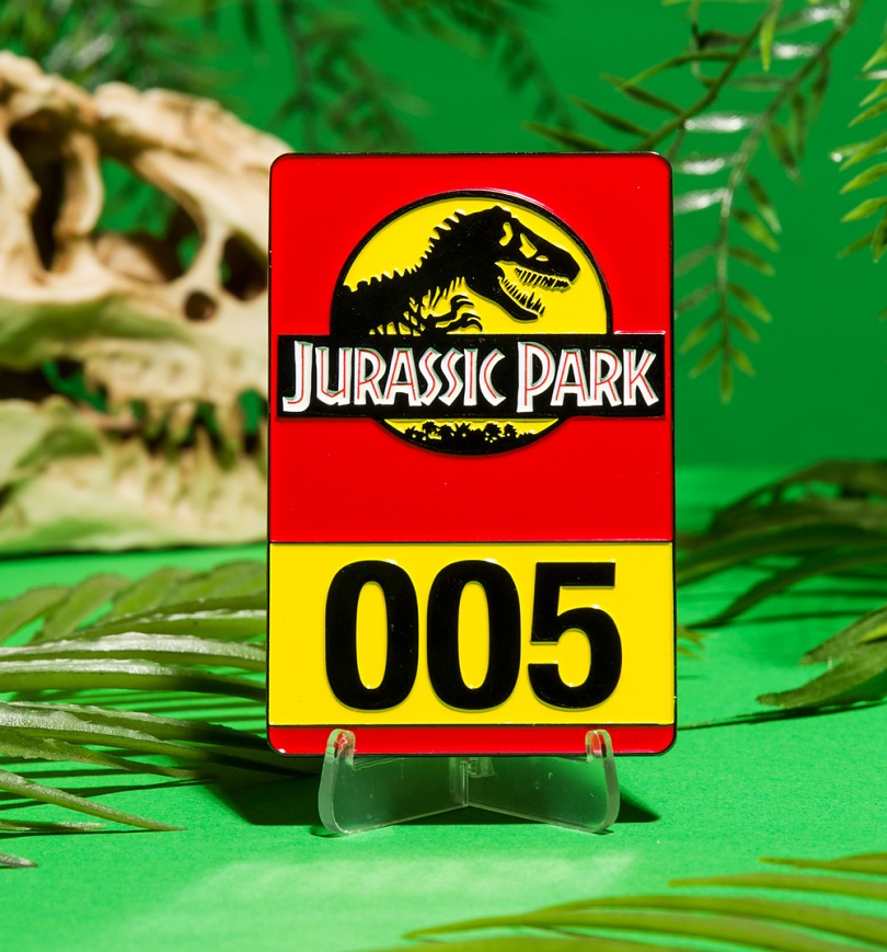 An image of Jurassic Park 30th Anniversary Jeep ID Card Limited Edition Replica