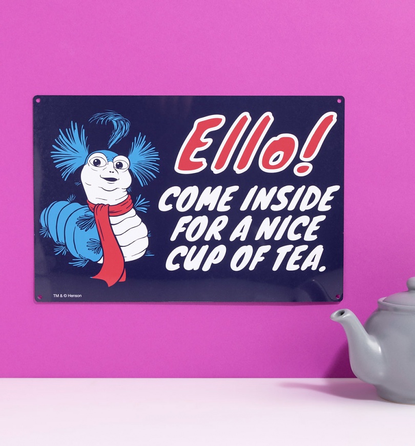 An image of Labyrinth Worm Ello Metal Sign