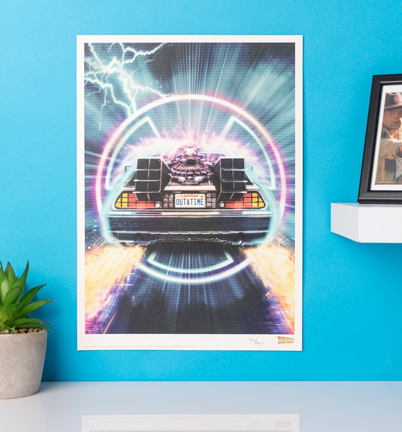 An image of Limited Edition Back To The Future Delorean Art Print
