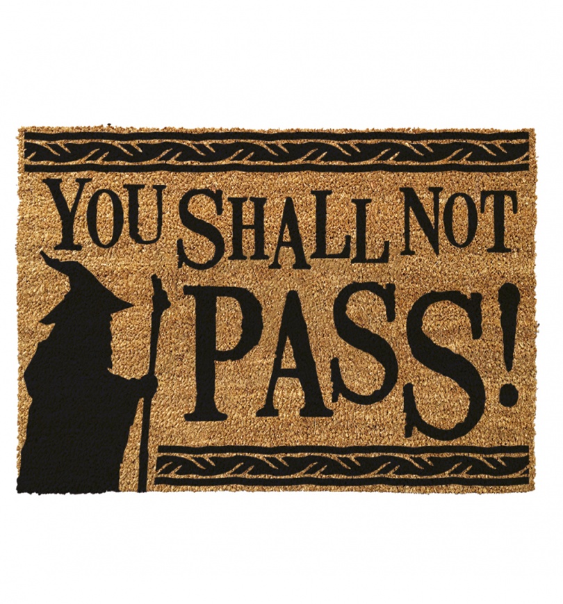 An image of Lord Of The Rings You Shall Not Pass Door Mat