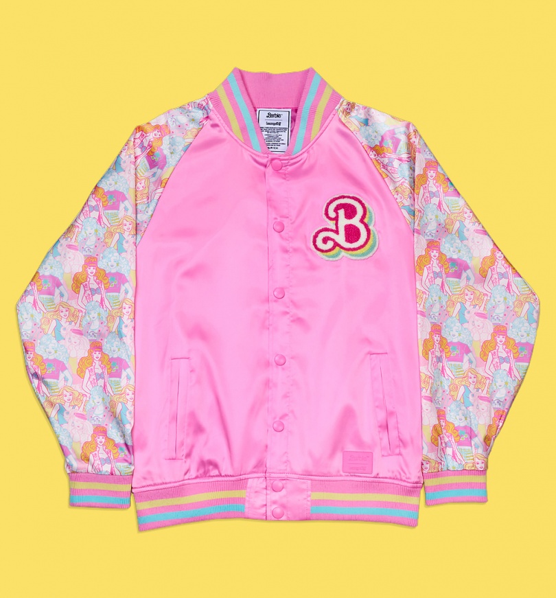 An image of Loungefly Barbie 65th Anniversary Bomber Jacket