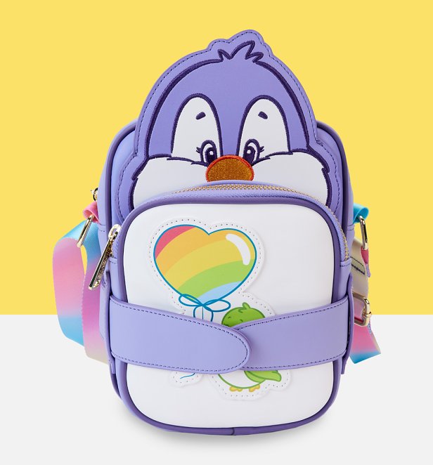 An image of Loungefly Care Bears Cousins Cozy Heart Penguin Crossbuddies Bag