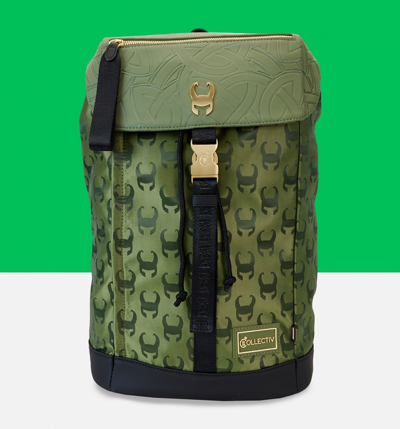 An image of Loungefly Collectiv Marvel Loki The Travelr Full Size Backpack