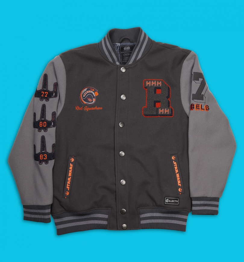 An image of Loungefly Collectiv Star Wars Rebel Alliance Varsity Jacket