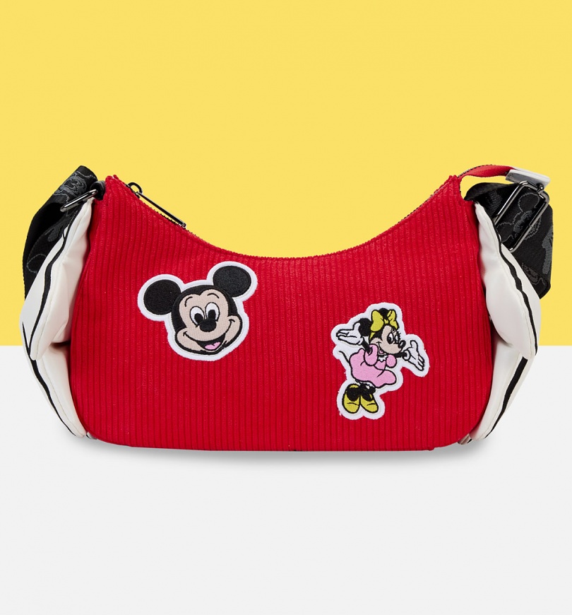 An image of Loungefly Disney 100 Mickey Hands Crossbody Bag