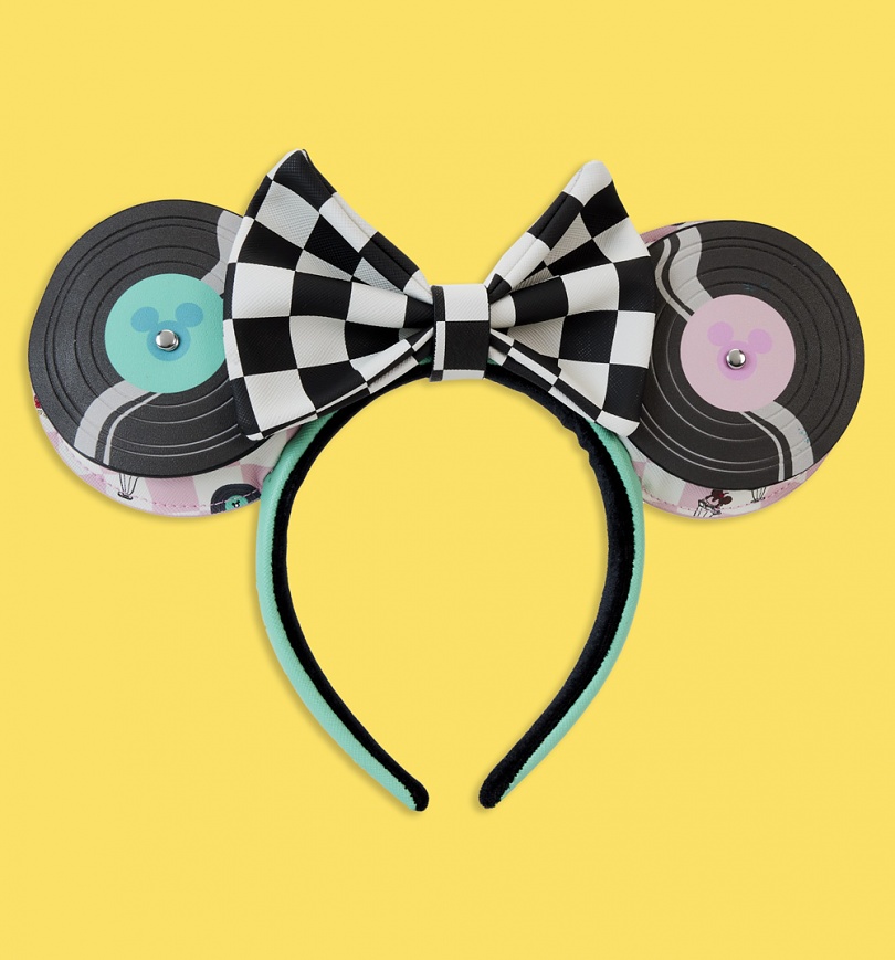 An image of Loungefly Disney Mickey And Minnie Date Night Diner Records Headband