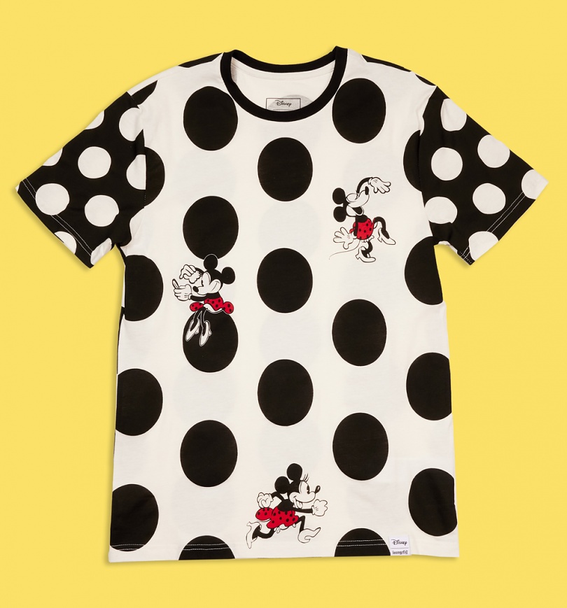 An image of Loungefly Disney Minnie Rocks The Dots Unisex Tee