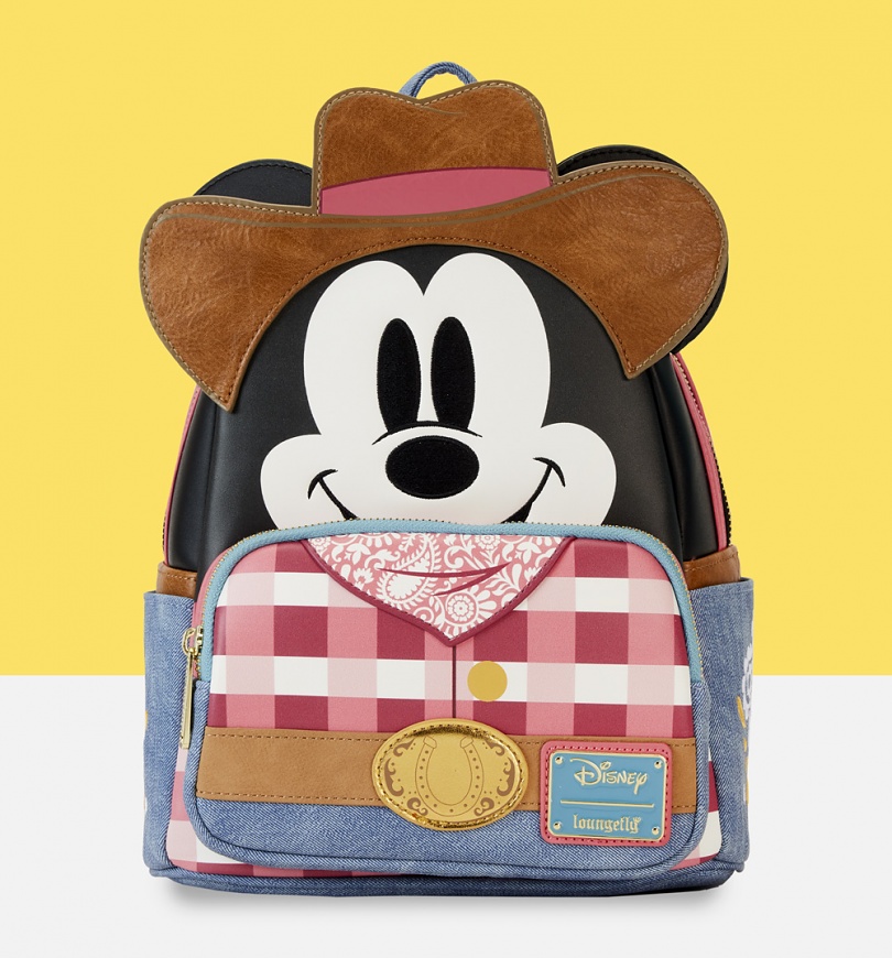 An image of Loungefly Disney Western Mickey Mouse Cosplay Mini Backpack