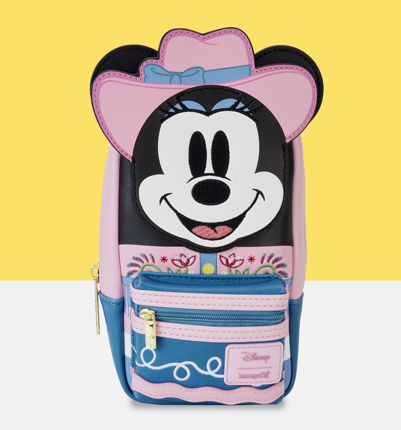 An image of Loungefly Disney Western Minnie Mini Backpack Pencil Case