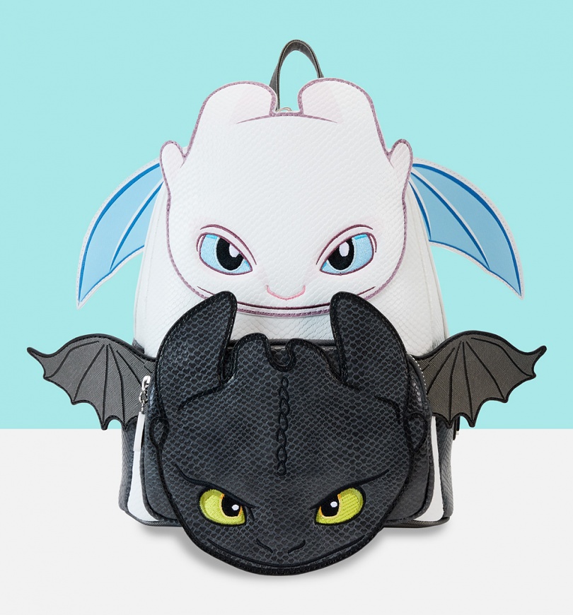 An image of Loungefly Dreamworks How To Train Your Dragon Furies Mini Backpack