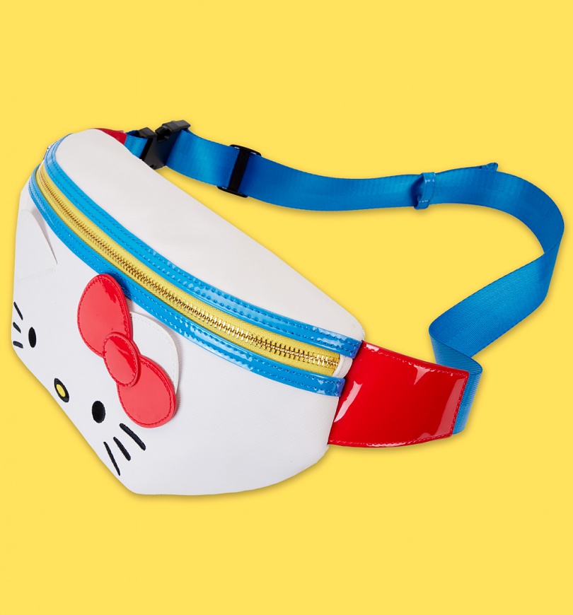An image of Loungefly Hello Kitty 50th Anniversary Cosplay Convertible Belt Bag