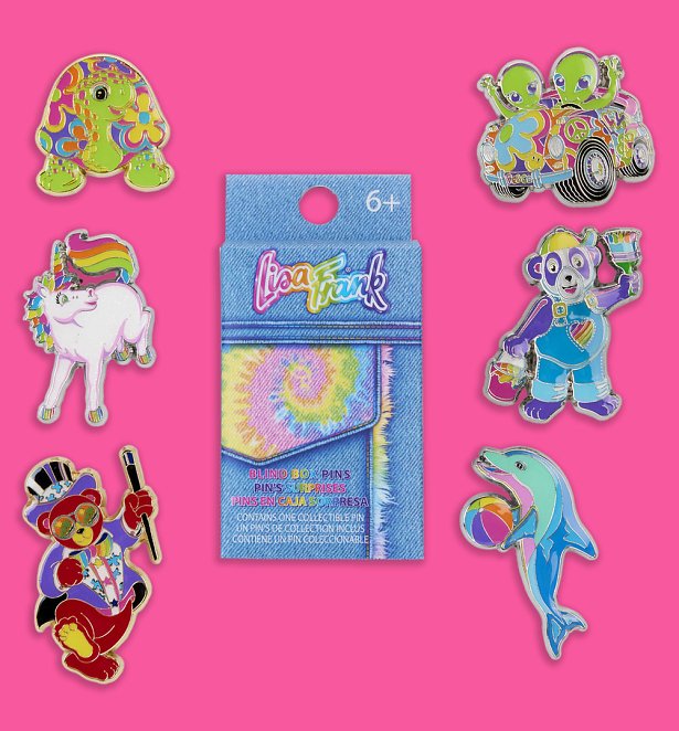 An image of Loungefly Lisa Frank Characters Blind Box Pin