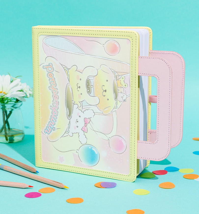 An image of Loungefly Sanrio Pompompurin Carnival Lunch Box Journal