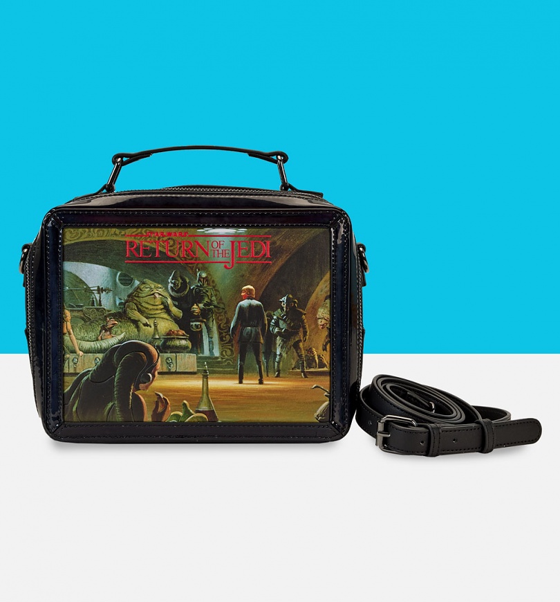 An image of Loungefly Star Wars Return Of The Jedi Lunch Box Crossbody Bag