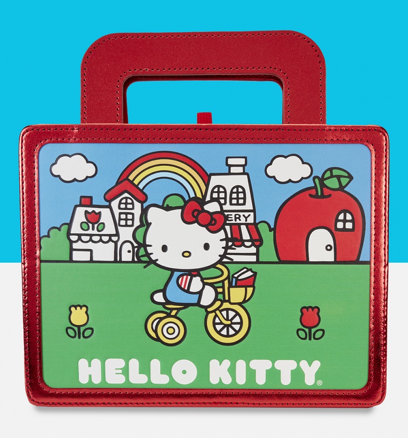 An image of Loungefly Stationery Sanrio Hello Kitty 50th Anniversary Classic Lunchbox Journa...