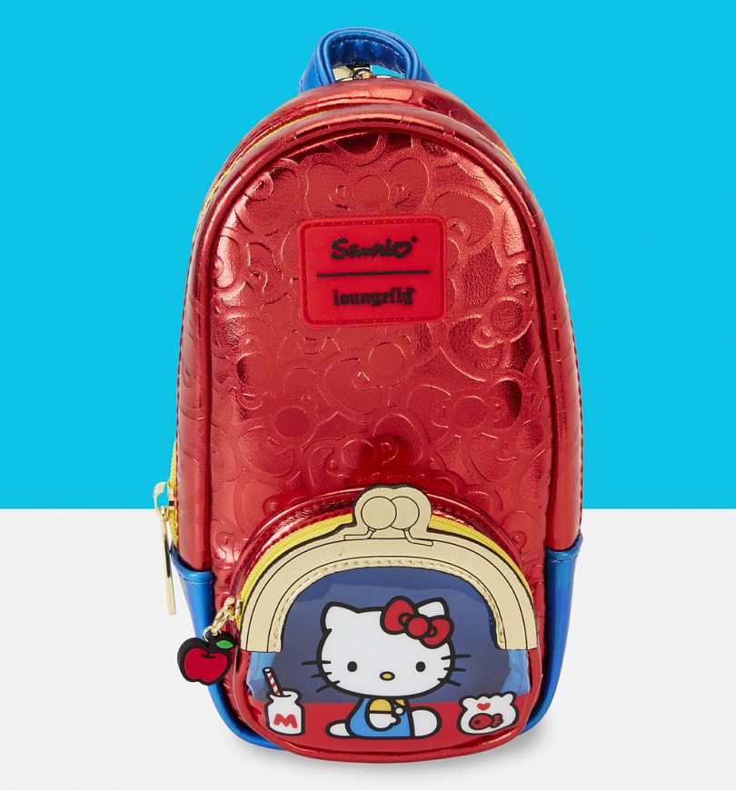 An image of Loungefly Stationery Sanrio Hello Kitty 50th Anniversary Classic Mini Backpack P...