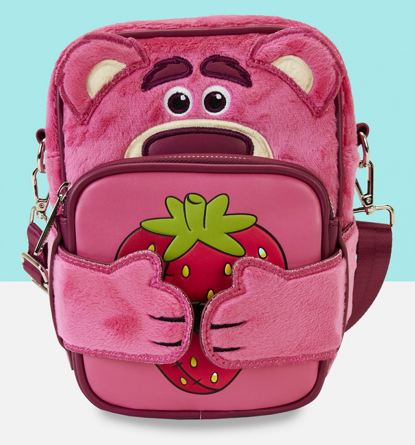 An image of Loungefly Toy Story Lotso Crossbuddies Bag