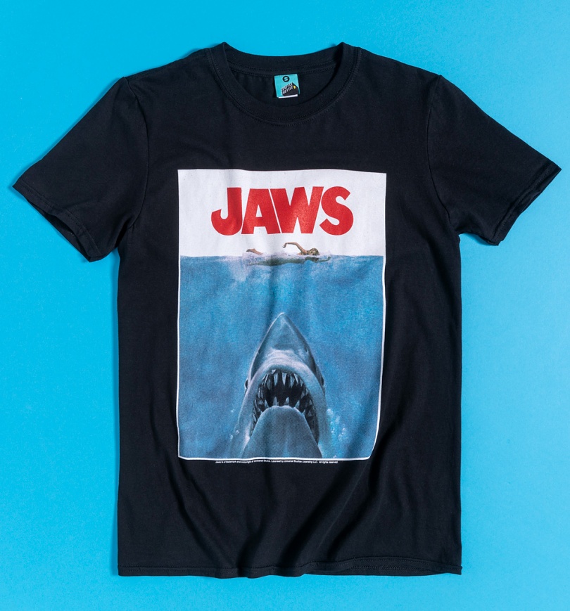 An image of Mens Jaws Shark Black T-Shirt